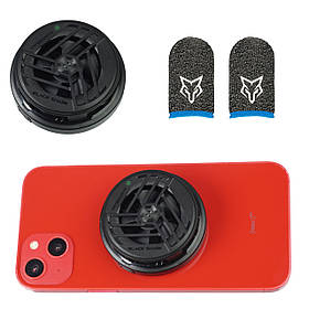 Ігровий комплект: магнітний кулер охолодження смартфона Пельтьє Black Shark Magnetic Cooler + 2 напальчника