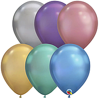 Латексна кулька Qualatex асорті хром 11" (28см) 50шт.