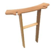 Полиця для напоїв Kirami ”Drink Arc ” з ніжками, Червоний кедр (2719)