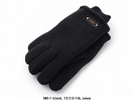Чоловічі рукавички флiс на хутрi чорні M6-1 вир-во Китай.