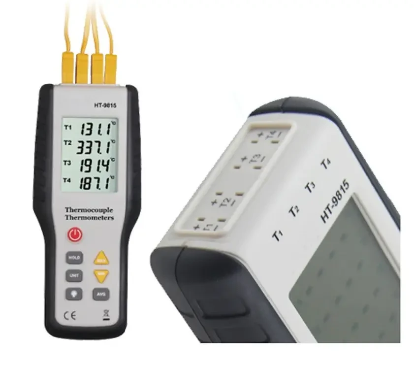 Чотириканальний термометр із термопарами К-типу Xintest HT-9815 (-200.+1372 °C)