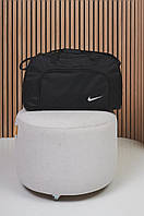 Дорожна сумка чорна Nike біле лого (мал.)