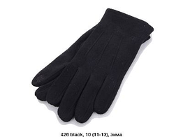 Чоловічі рукавички флiс на хутрi чорні 424 вир-во Китай.