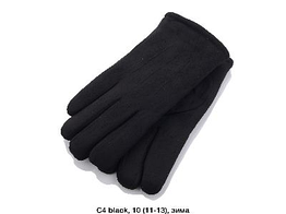 Чоловічі рукавички замш на хутрi чорні C4 вир-во Китай.