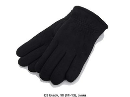 Чоловічі рукавички замш на хутрi чорні C3 вир-во Китай.