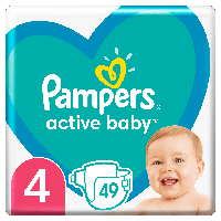 Подгузники детские Pampers Active Baby № 4 (9-14 кг), 49 шт