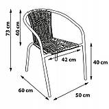 НАБІР МЕБЛІВ ДЛЯ ТЕРАСИ САДОВІ 2х СТІЛЬЦІ + СТІЛ, фото 2