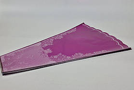 Конусне паковання під квіти h70/15низ/45верх метал малиновий (100 шт.) візерунок136 (1) (100 шт.)