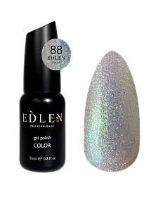 Гель-лак для нігтів Edlen Color №088 прозорий з зеленим шиммером, 9 мл