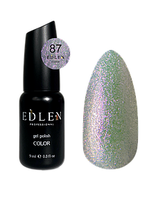 Гель-лак для нігтів Edlen Color №087 прозорий з фіолетовим шиммером, 9 мл