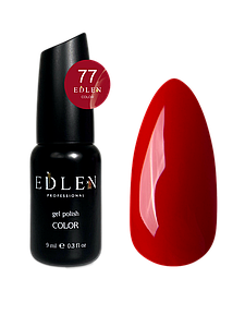 Гель-лак для нігтів Edlen Color №077 соковитий червоний, 9 мл
