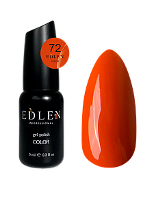 Гель-лак для нігтів Edlen Color №072 приглушений помаранчевий, 9 мл