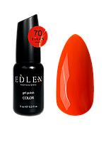 Гель лак для ногтей Edlen Color №070 однослойный коралловый, 9 мл