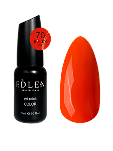 Гель-лак для нігтів Edlen Color №070 червоно-оранжевий, 9 мл