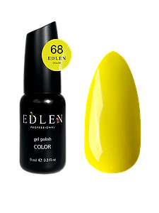 Гель-лак для нігтів Edlen Color №068 жовтий сонячний, 9 мл