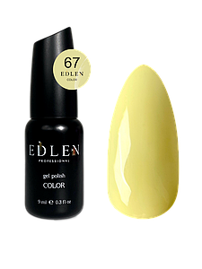 Гель-лак для нігтів Edlen Color №067 світло-жовтий, 9 мл