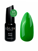 Гель лак для ногтей Edlen Color №061 однослойный зеленый, 9 мл