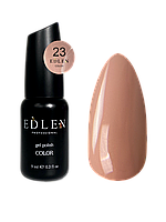 Гель лак для ногтей Edlen Color №023 однослойный бежевый, 9 мл