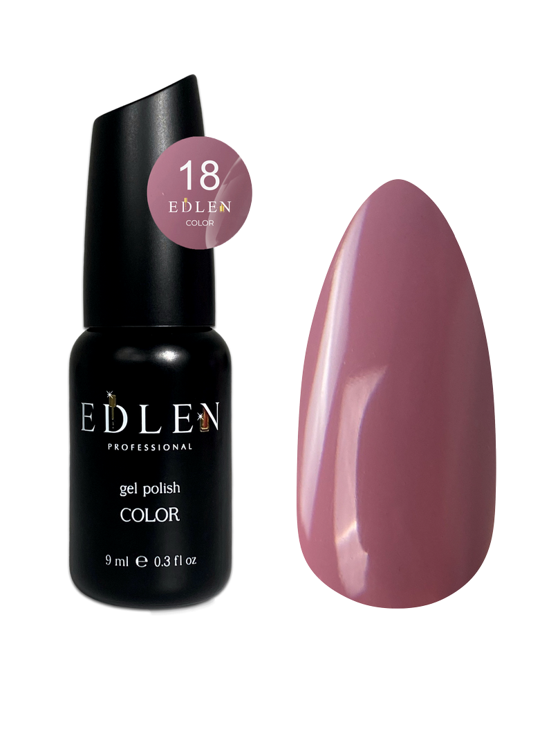 Гель-лак для нігтів Edlen Color №018 коричнево-рожевий , 9 мл