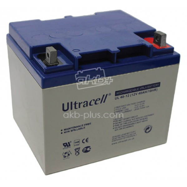 Батарея акумуляторна Ultracell UL40-12, 12В, 40Ач, AGM