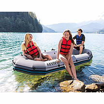 Човен надувний тримісний Mariner 3 Intex 68373 (297х127х46см, весла, насос), фото 3