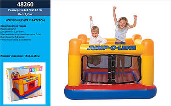 Дитячий надувний ігровий центр батут "Будиночок" (174*174*112см) Intex Jump-O-Lene 48260, фото 5