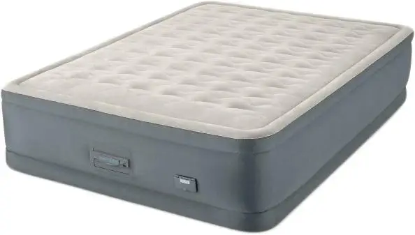 Надувне двоспальне ліжко Intex 64926 Сірий (203x152x46 см) з вбудованим електричним насосом, фото 2