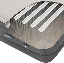 Надувне двоспальне ліжко Intex 64926 Сірий (203x152x46 см) з вбудованим електричним насосом, фото 3