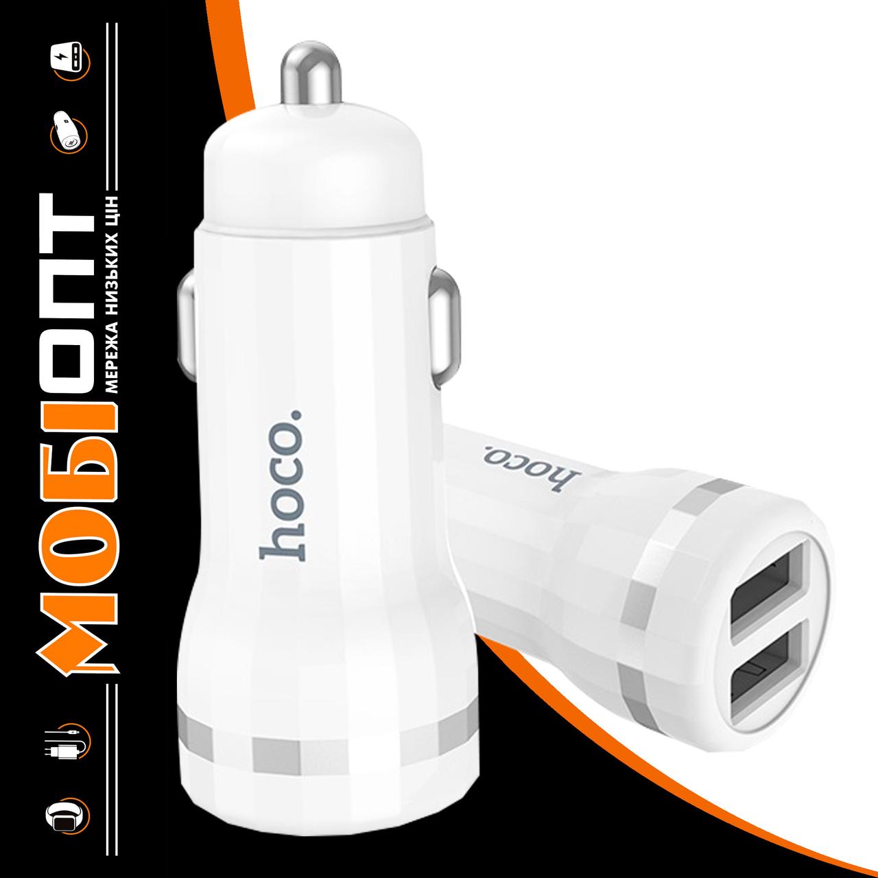 АЗП Micro USB 5V/2.4A 2USB Z27 white Hoco