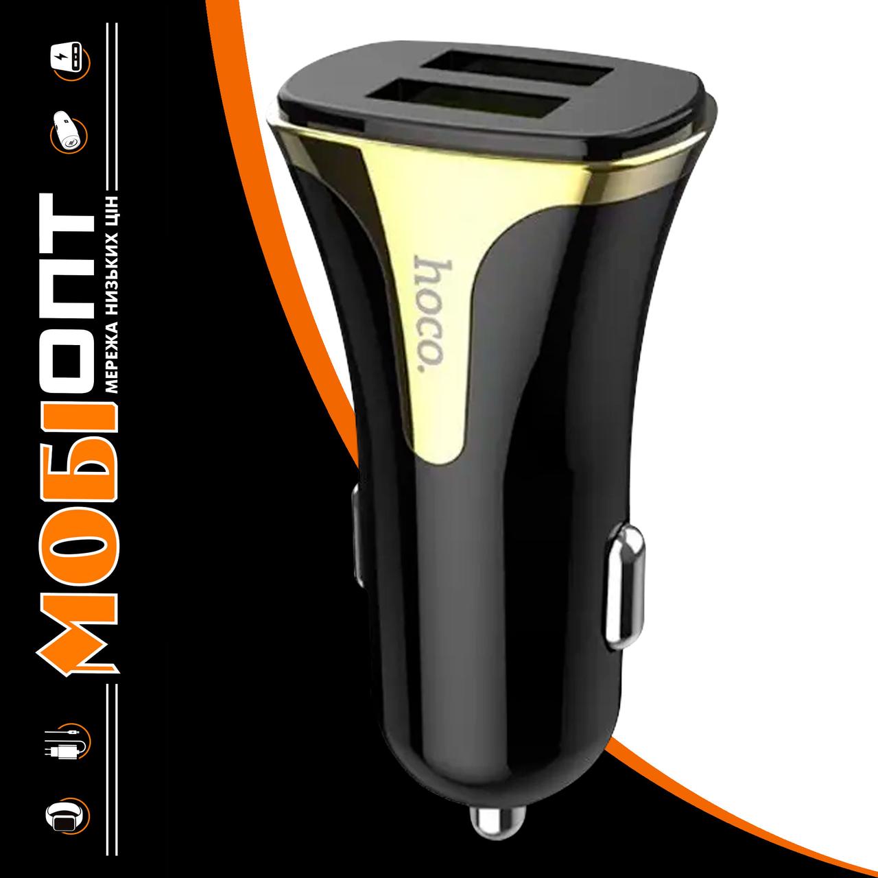 АЗП Micro USB 5V/3.4A/18W 2USB QC3.0 Z31 black Hoco