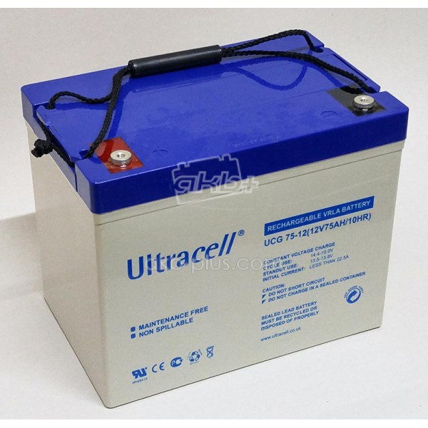 Батарея акумуляторна Ultracell UCG75-12, 12В, 75Ач