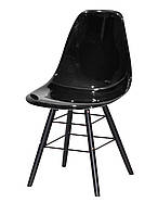 Стул Nik Q-BK Блеск черные деревянные ножки с металлическим каркасом, сиденье пластик рояльный глянец Черный 101