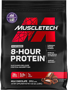MuscleTech 8-HOUR Protein 4.6 lbs (50 Servings) Milk Chocolate
