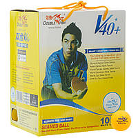 Набор мячей для настольного тенниса 100 штук в цветной картонной коробке DOUBLE FISH 510280 1star (d-40мм,