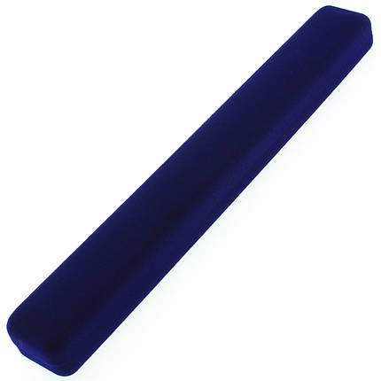 Футляр под браслет для украшений синий бархатный длинна 24 см высота 2,5 см ширина 3 см внутри синяя, фото 2