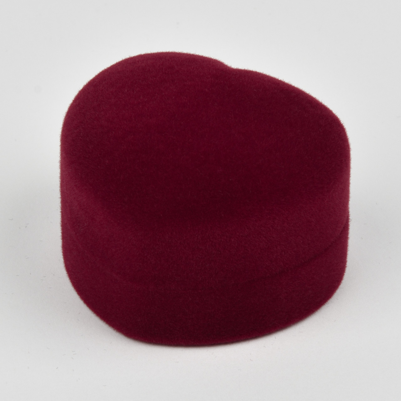 Футляр-сердечко бордовий оксамит для ювелірних виробів кільце сережки кулон і багато іншого розмір 50Х45Х35 мм