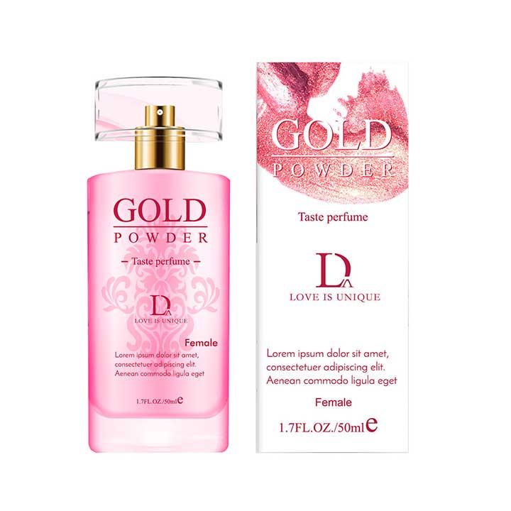 Жіночі інтимні парфуми "Gold Powder" з феромонами та перламутровим порошком 50 мл - Рожевий
