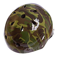 Шлем для экстремального спорта Котелок Zelart SK-5616-010 (ABS, PE, р-р L-56-58, камуфляж зеленый)