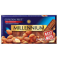 Шоколад молочный Millennium Golden Nut с цельным миндалем 110 г