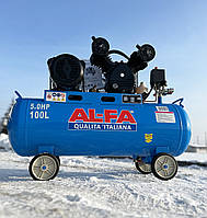 Компресор AL-FA ALC100-2 3.8 кВт оливний 100 л 660 л/м два циліндри