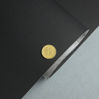 Автомобільний шкірзам, колір чорний 2126-MT, на поролоні 4мм і сітці, шир. 160см