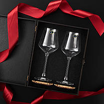 Подарунковий набір 2 бокали для вина та костери., фото 3