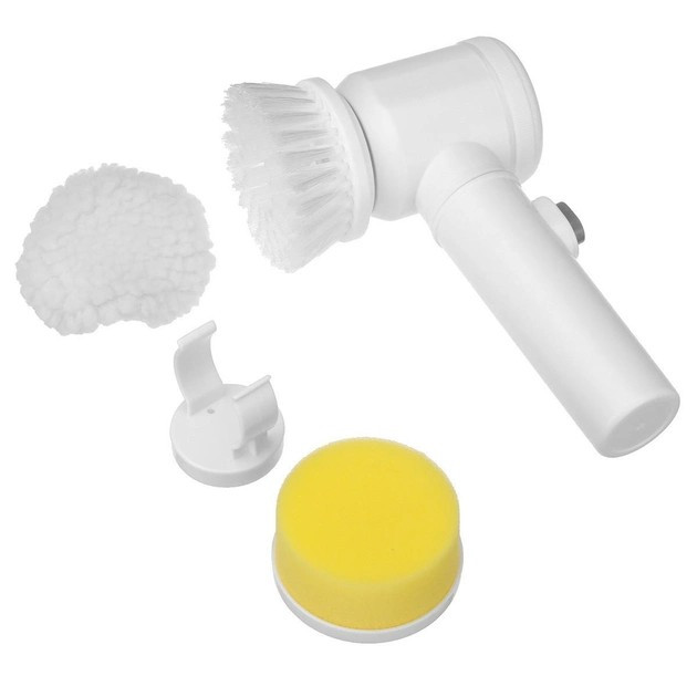 Електрична Щітка для Прибирання Magic Brush 5in1 Акумуляторна Щітка для Чищення Біла
