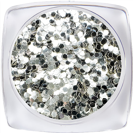 Шестигранники конфеті для декору дзеркальні дрібні, фото 1