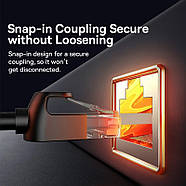 Спліттер RJ45 на RJ45 мама-мама з'єднувач патч-кордів Baseus AirJoy Network Cable Connector (чорний), фото 6