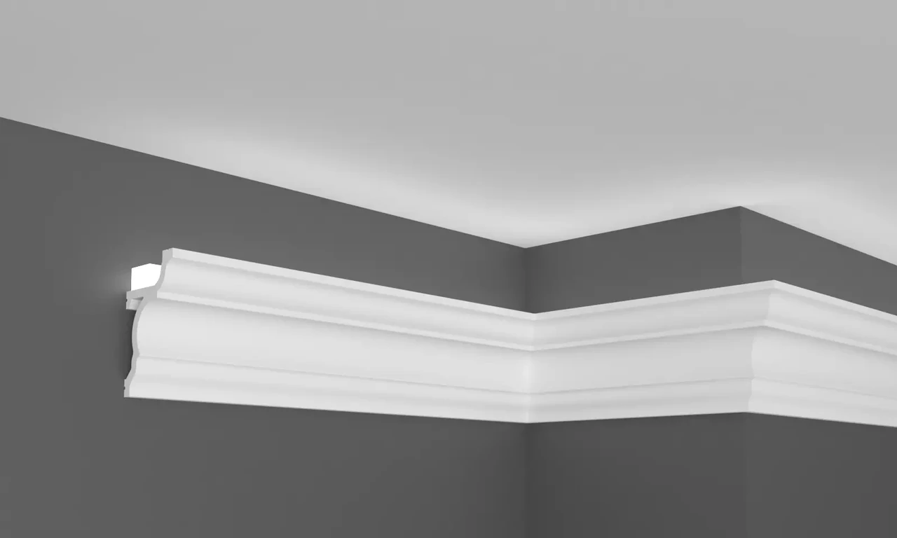 Стельовий плінтус Grand Decor KH916 (6,2х3,7)см, довжина 2м