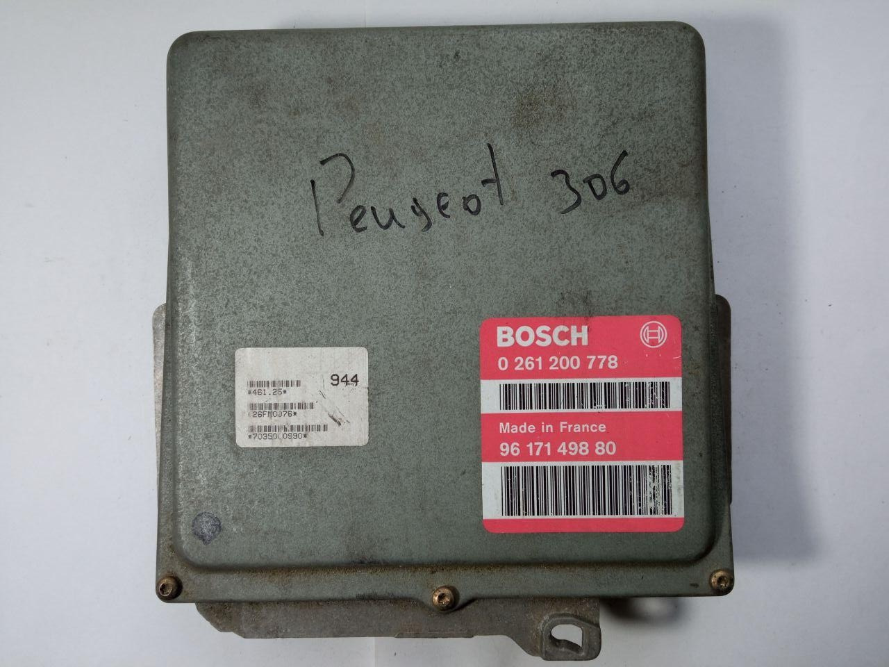 Електронний блок керування Peugeot 306 0261200778 Bosch 0 261 200 778 / 96 171 498 80