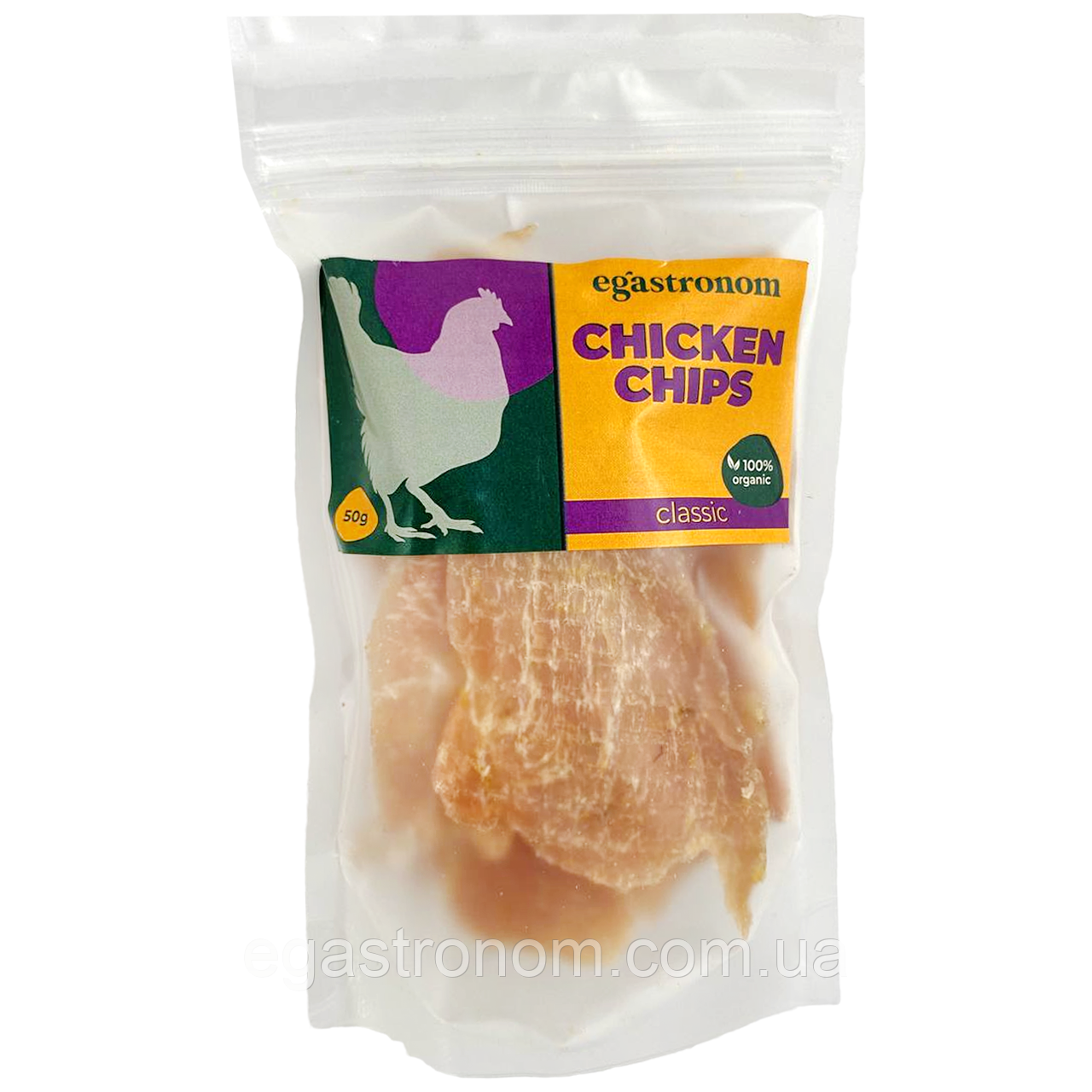 Чипси з курки класичні Єгастроном Egastronom chicken classic 50g (Код: 00-00015716), фото 1