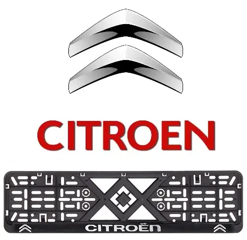 Рамка під номер хром. напис "Eurotermix" Citroen