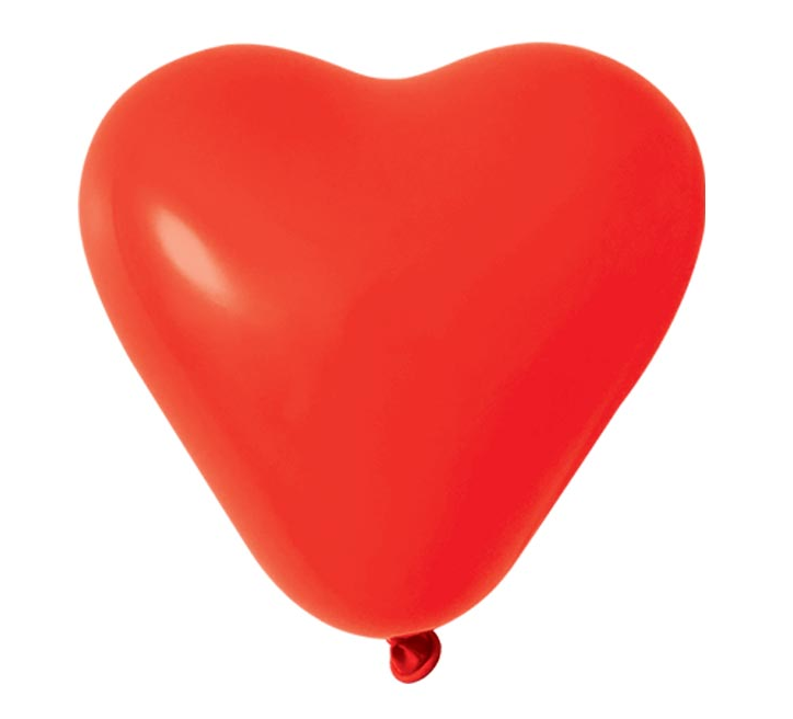 Повітряні кулі серці 12" (30 см) червоне пастель Balonevi